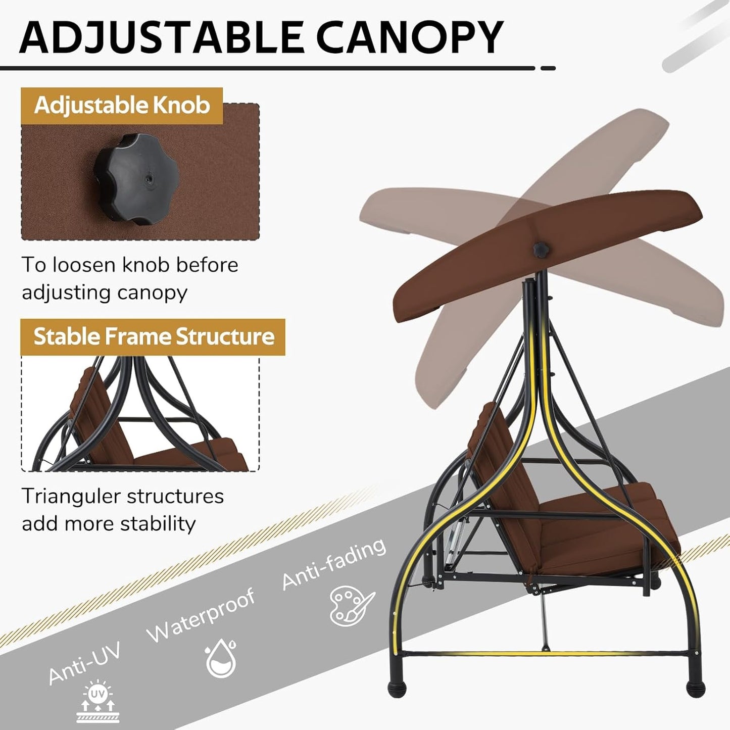 YODOLLA Adult Patio Swing Set