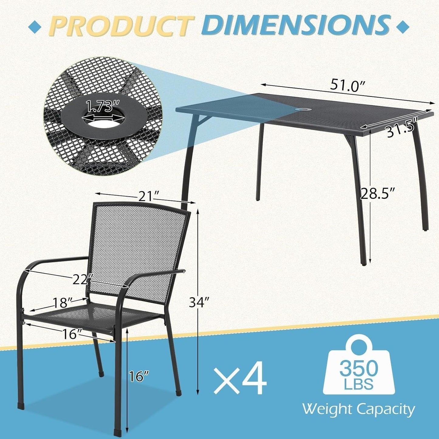 YODOLLA stackable outdoor chairs for patios