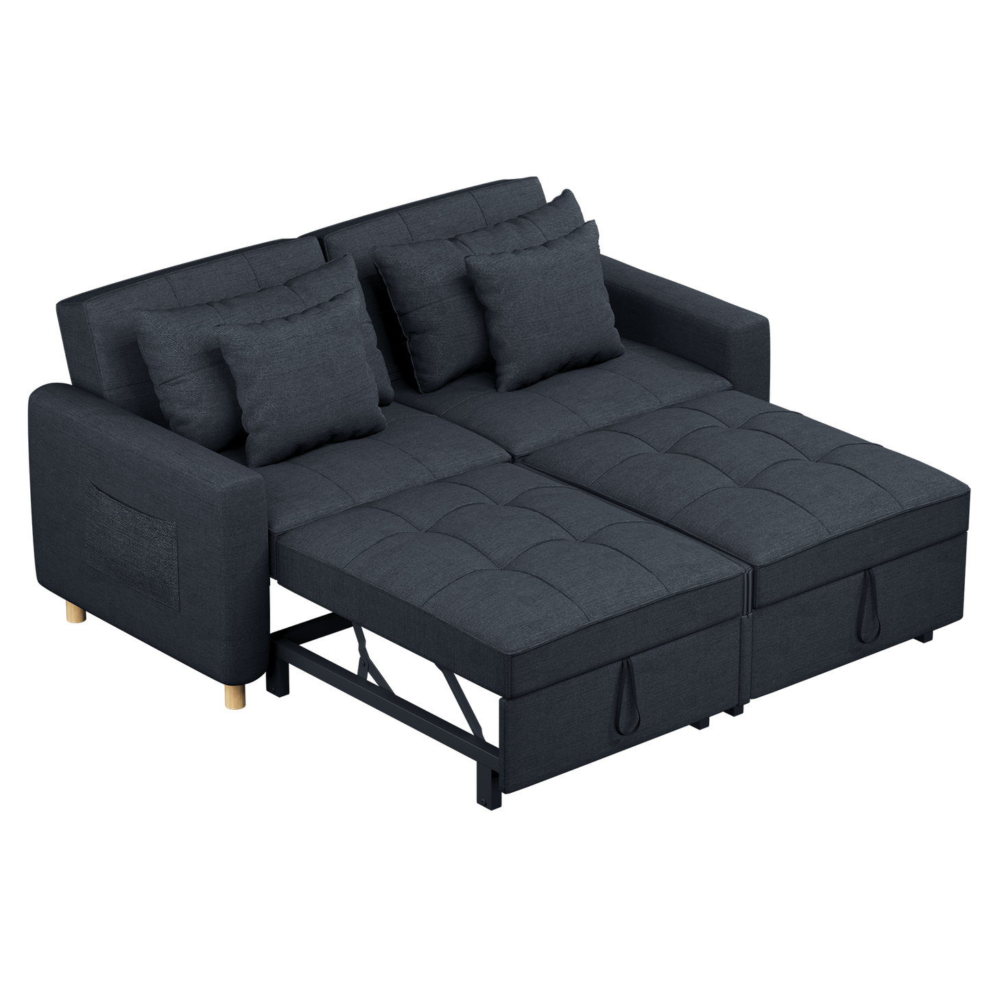 YODOLLA Comfortable 3-1 Convertible Sofa Bed,Navy