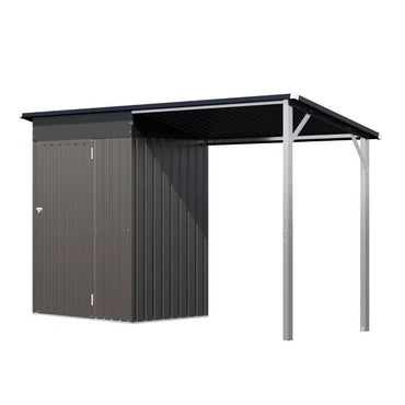 YODOLLA Outdoor Open-Sided Storage Shed, Sheds with Covered