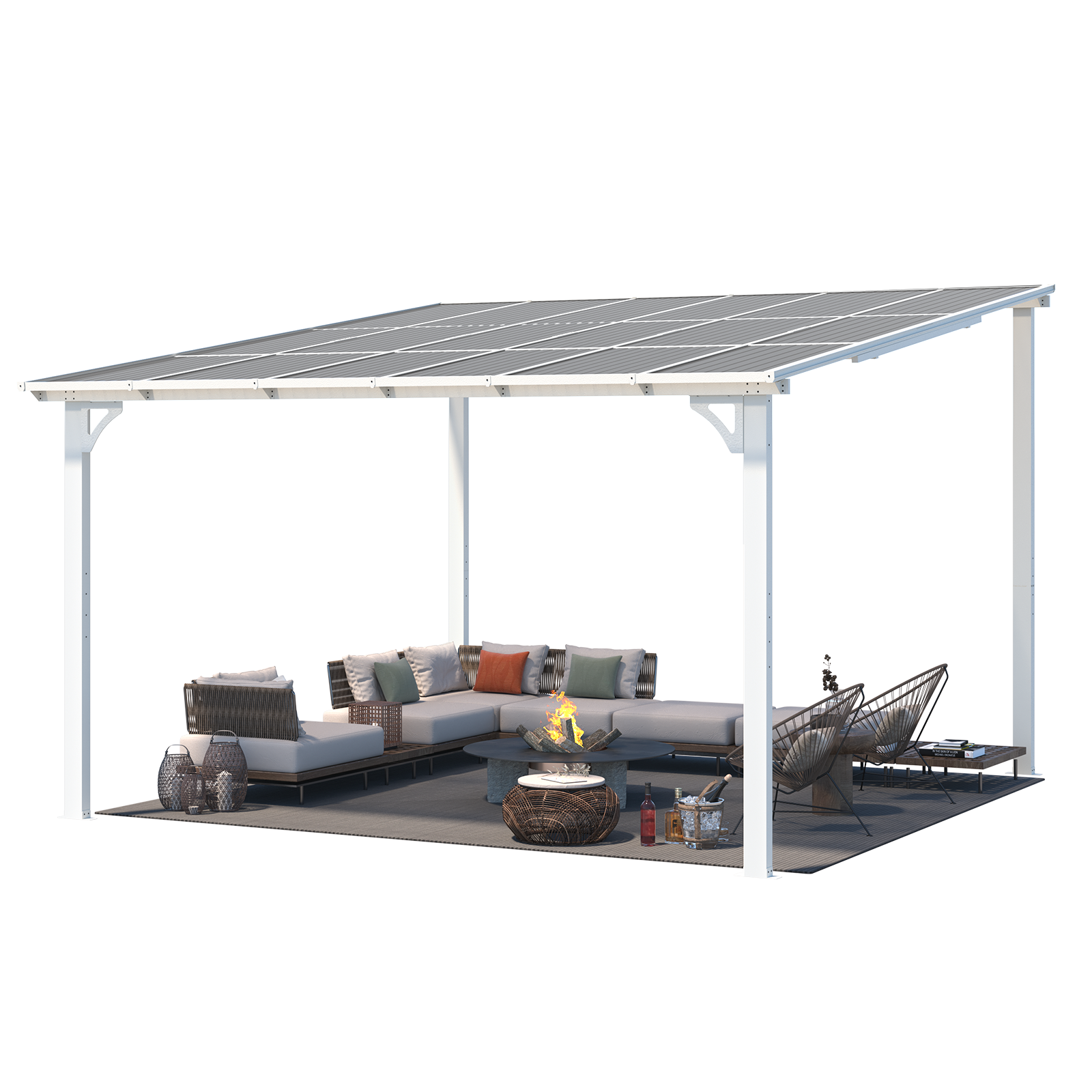 YODOLLA 12x12 Pergola with Roof