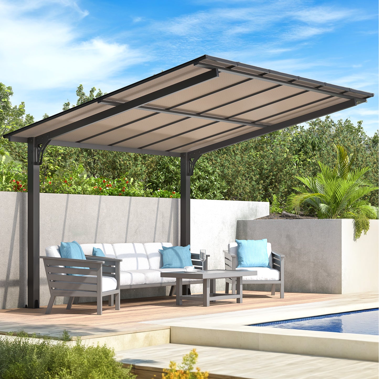 YODOLLA hardtop freestanding gazebo.
