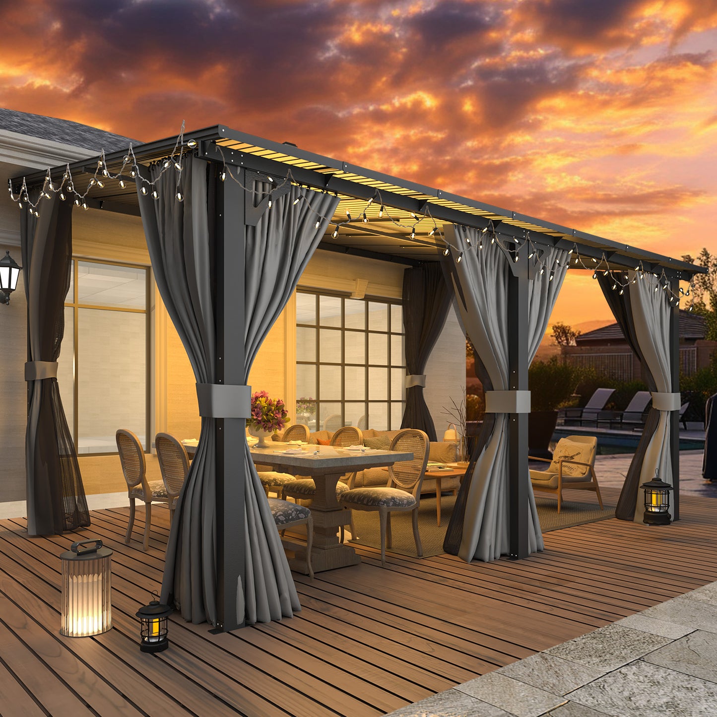 YODOLLA 14x10 Hard Top Gazebo