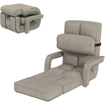 YODOLLA Folding Floor Chair, Small Sofa with Back Support