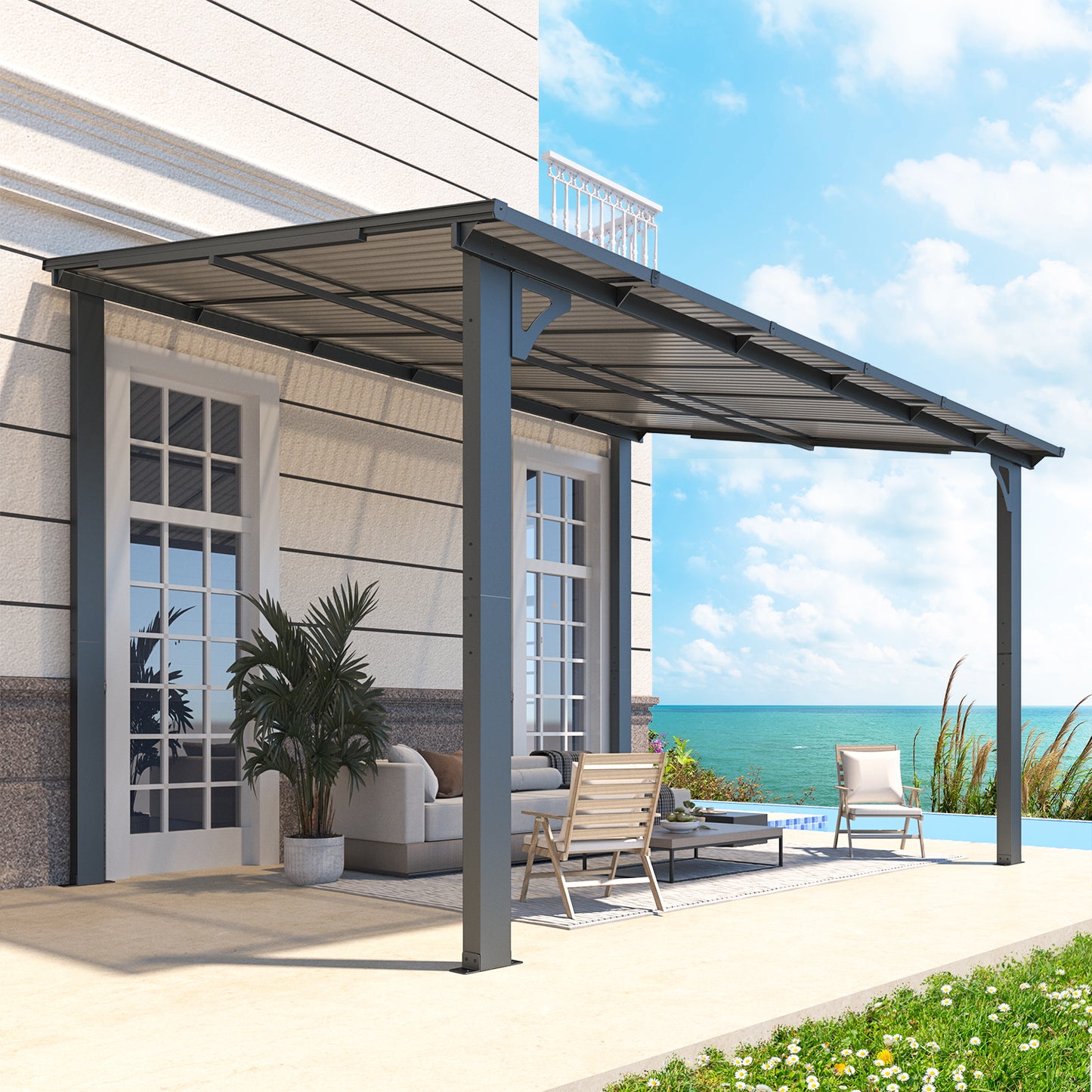 YODOLLA 12x8 Gazebo with Canopy