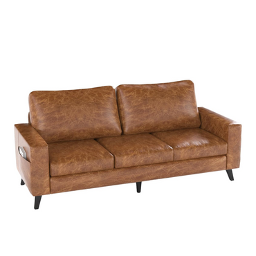 YODOLLA 79" 3-Seat Faux Leather Couch Modern Sofa