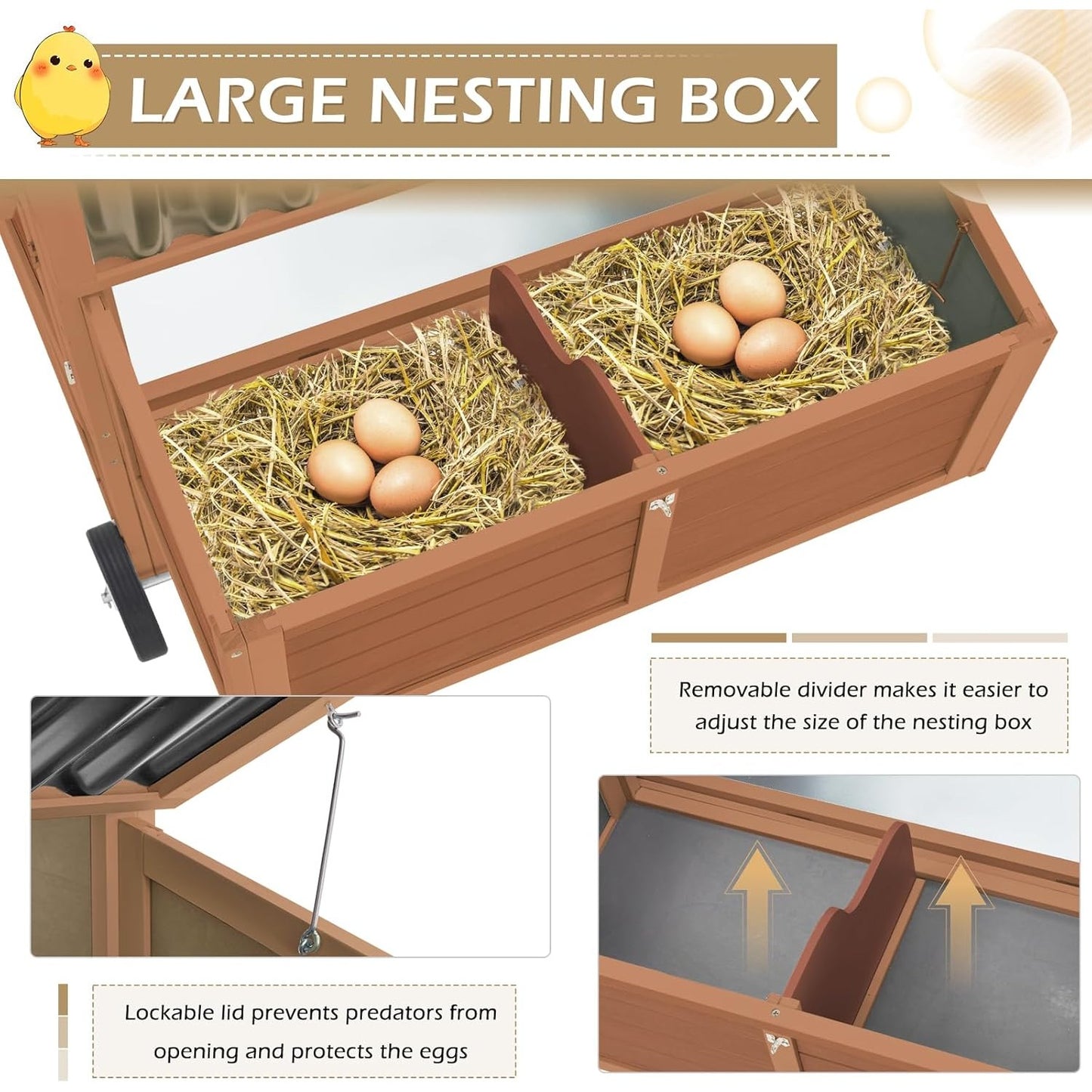 YODOLLA chicken coop nesting boxes