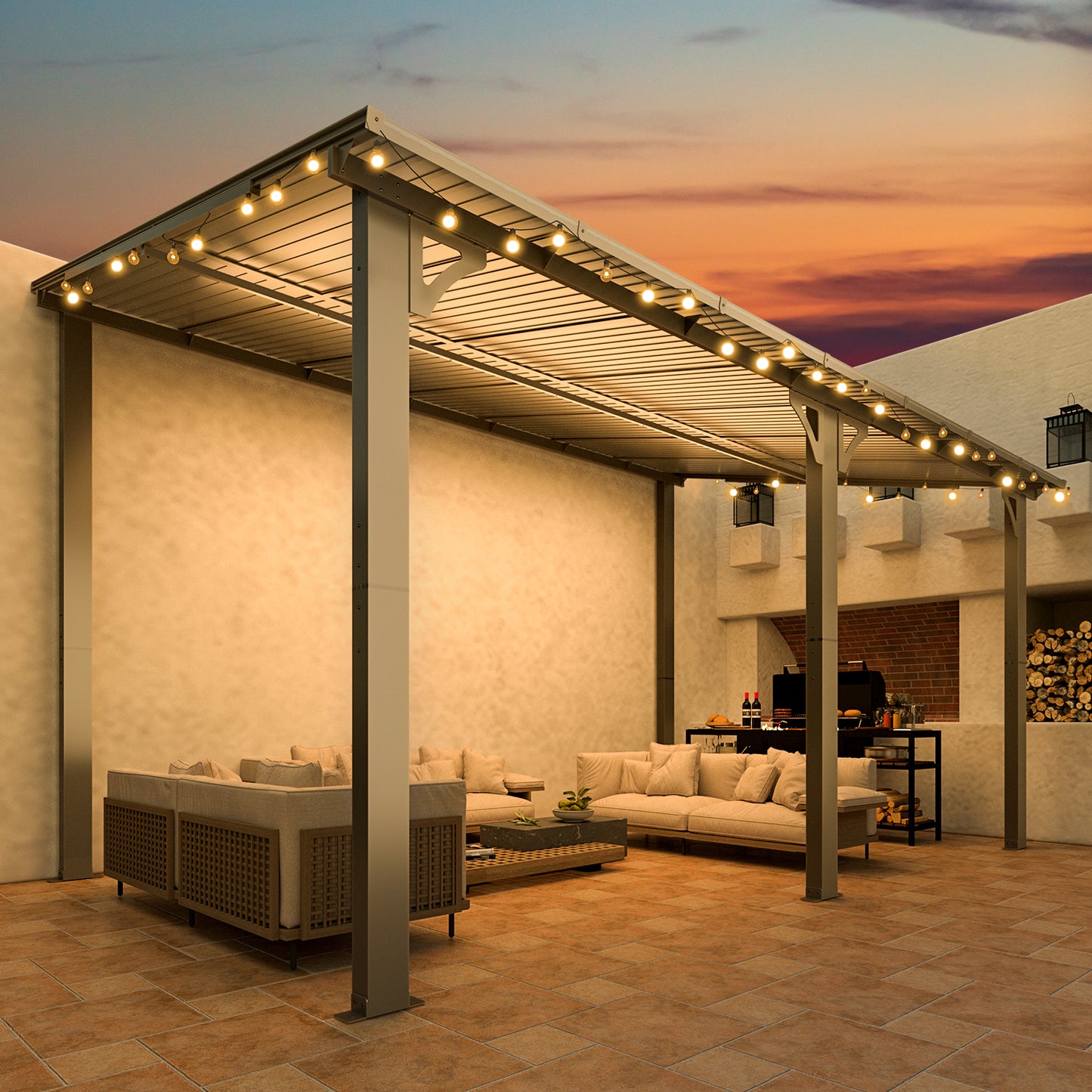 YODOLLA Durable Outdoor Hardtop Gazebo
