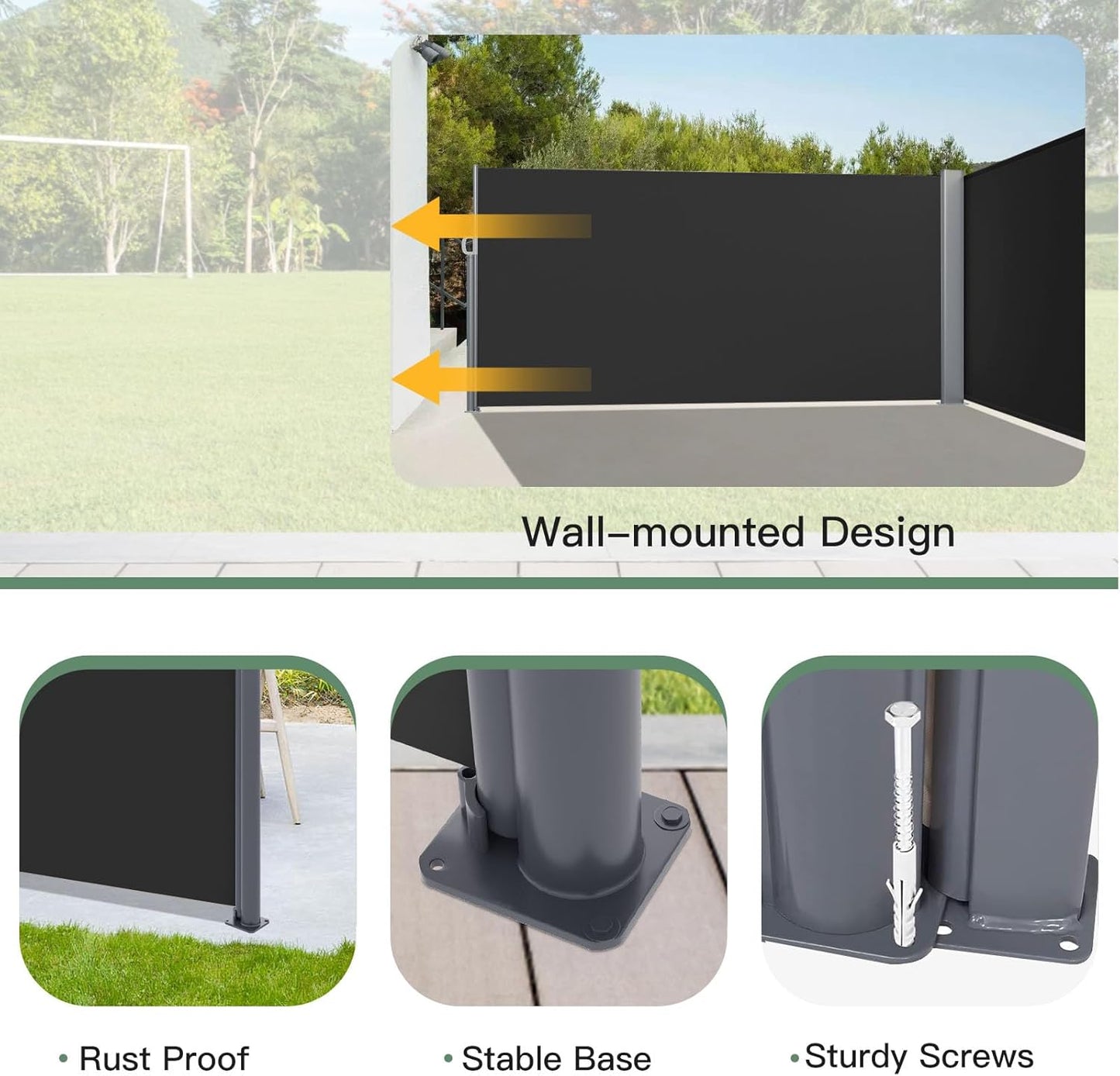 YODOLLA retractable outdoor awning.