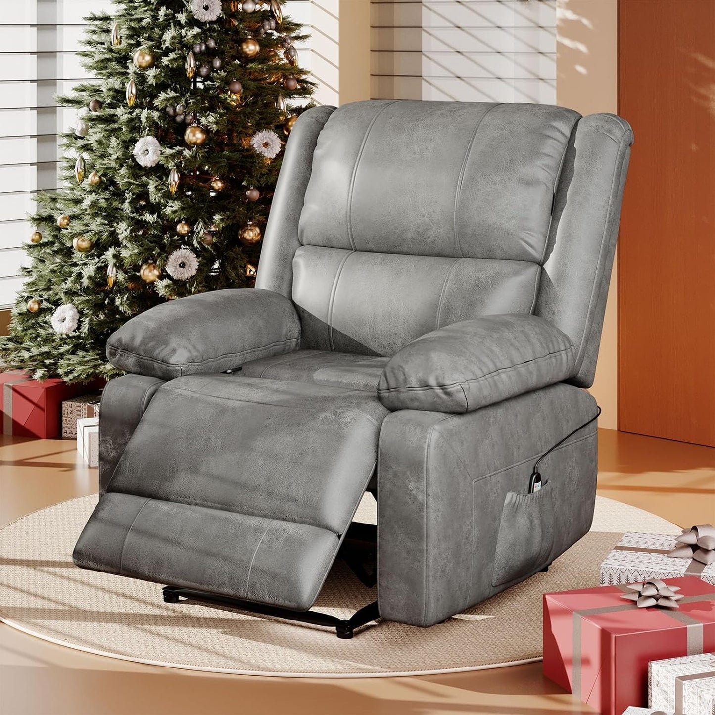 YODOLLA Massage Recliner Chair, Gray
