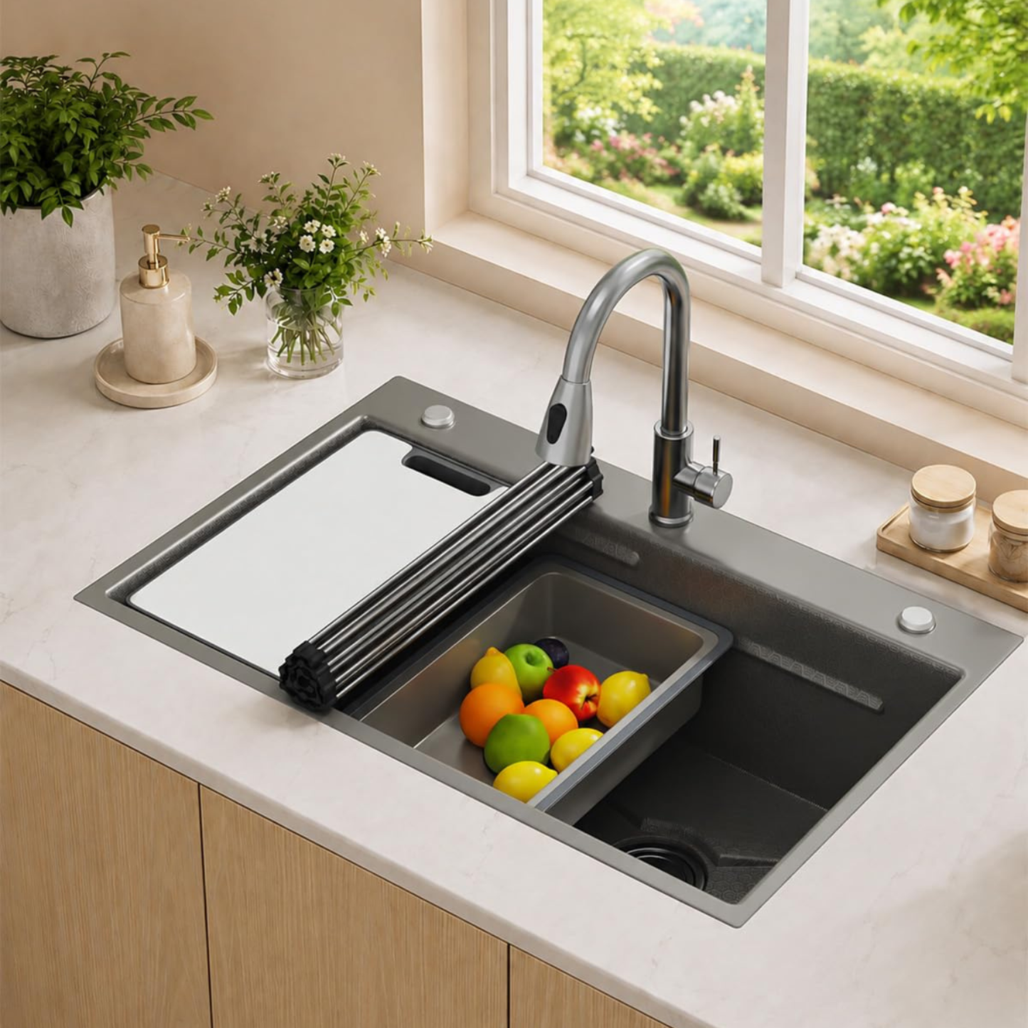 YODOLLA 33x19 Inch Drop-in/Topmount Kitchen Sink