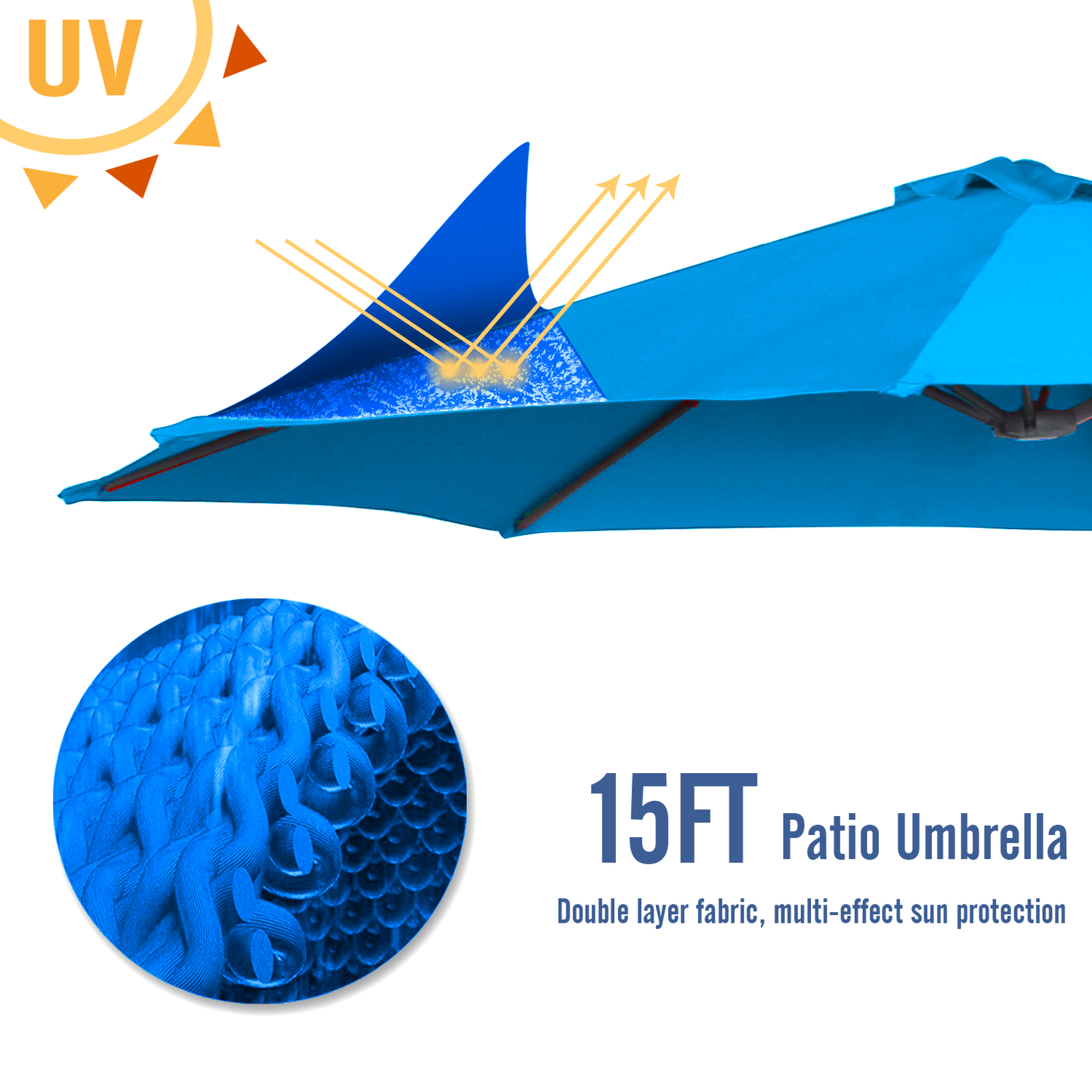 YODOLLA large outdoor sun umbrella for patios