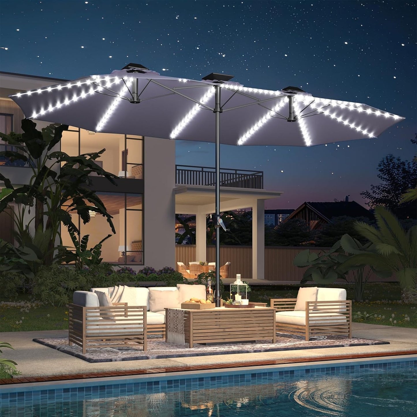YODOLLA rectangular patio umbrella stylish