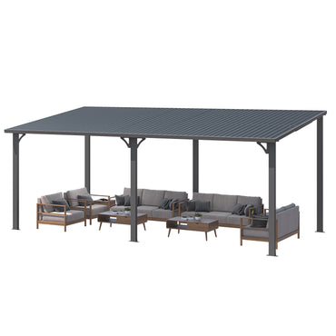 YODOLLA 20' x 10' Outdoor Hardtop Metal Gazebo for Patio