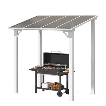 YODOLLA 8' x 5' Wall Mounted Gazebos Pergola, White