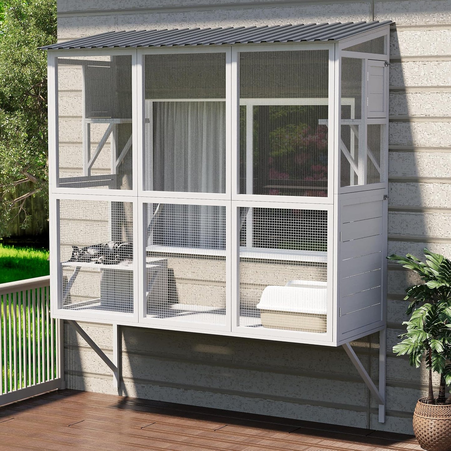 YODOLLA Catio Outdoor Cat Enclosure with Window Access