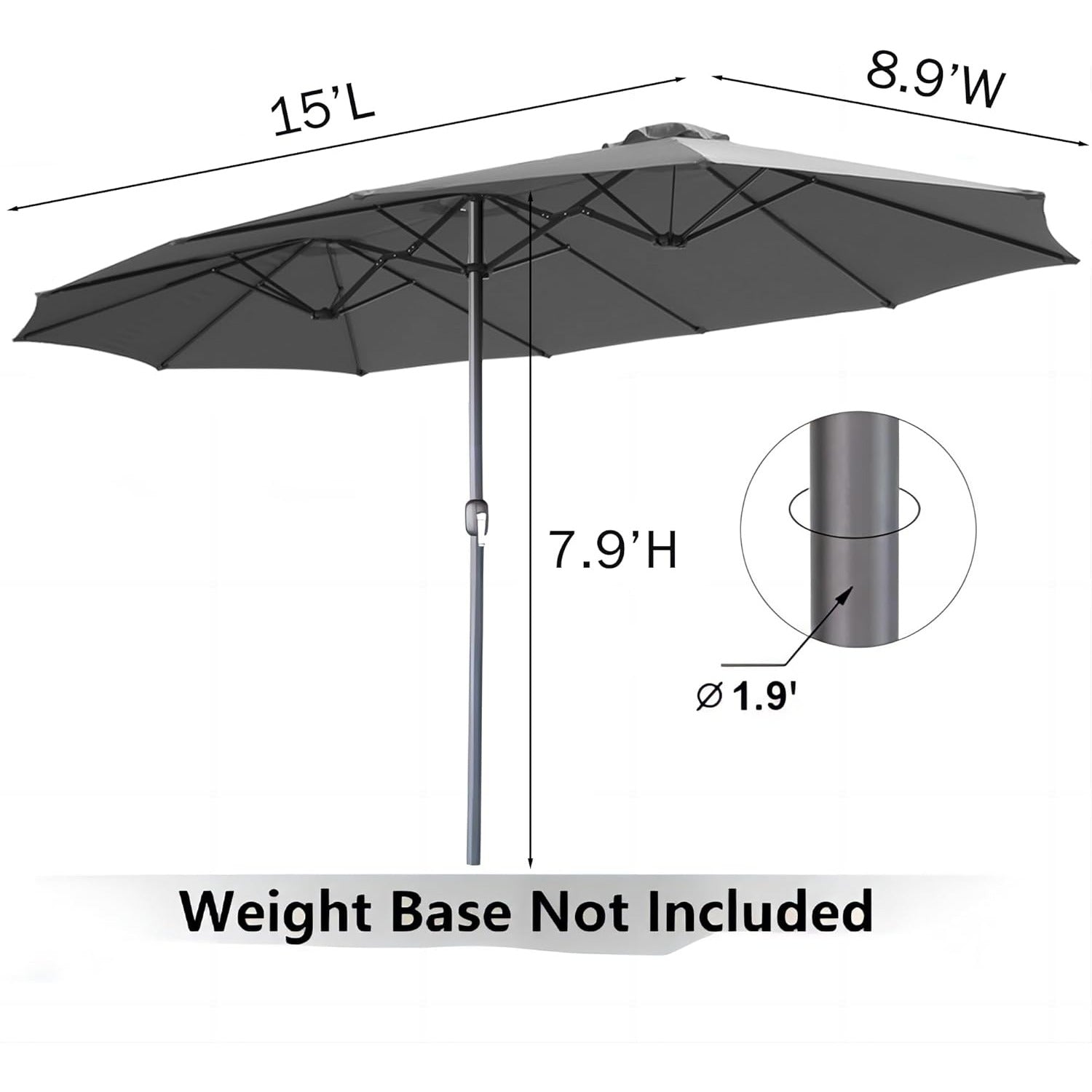 YODOLLA wind-resistant patio umbrella for outdoor tables