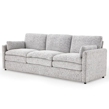 YODOLLA 89" Chenille Sofa, 3-Seater, 2 Removable Pillows, Gray