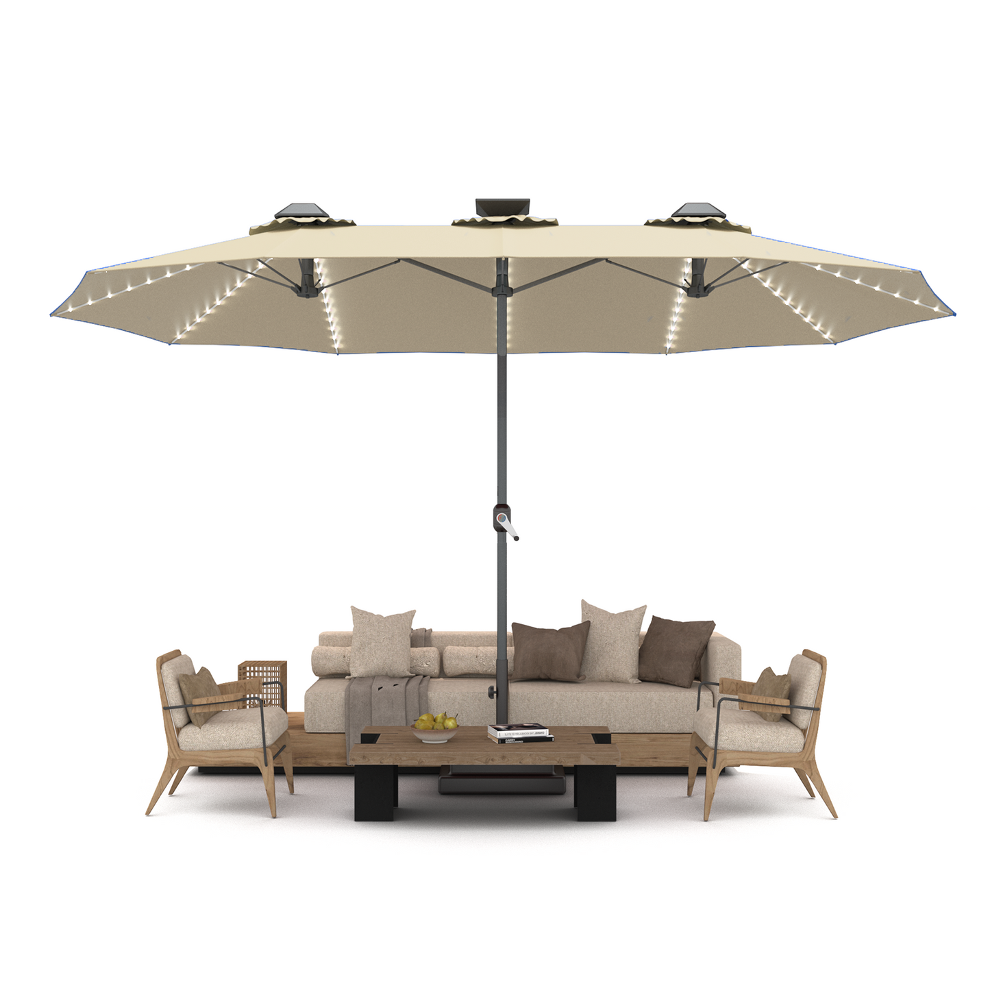 YODOLLA patio umbrella with lights soft glow