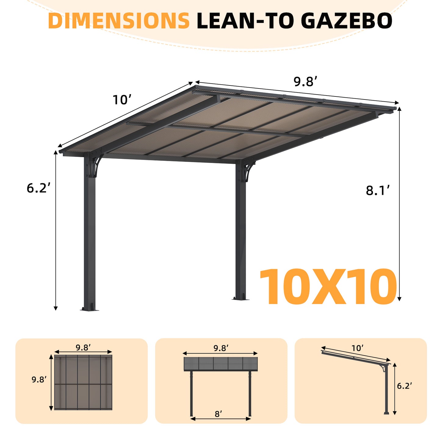 YODOLLA freestanding gazebo.