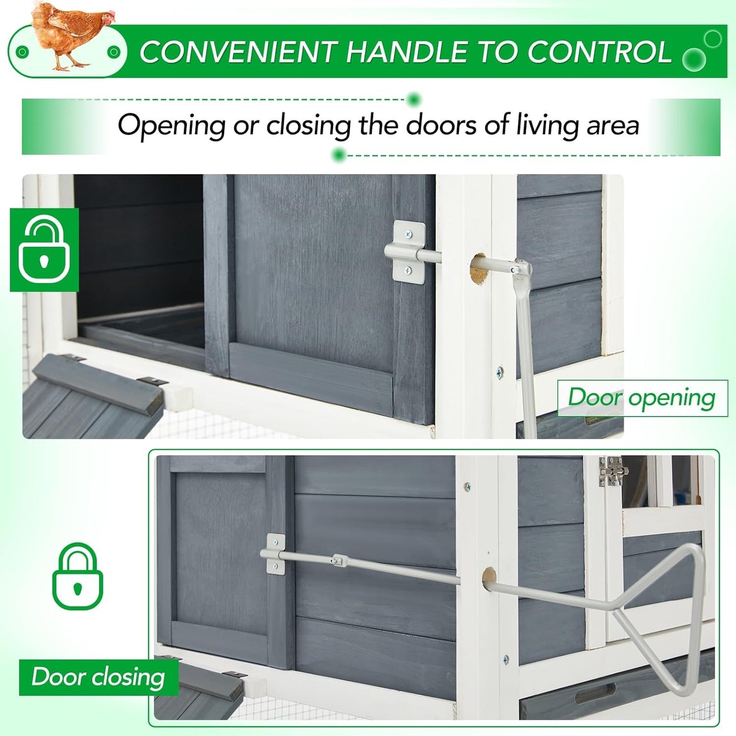 YODOLLA outdoor chicken coop with run