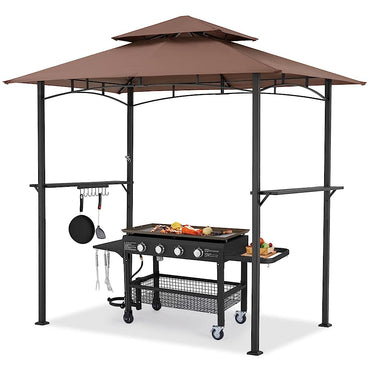 YODOLLA BBQ grill gazebo, brown.