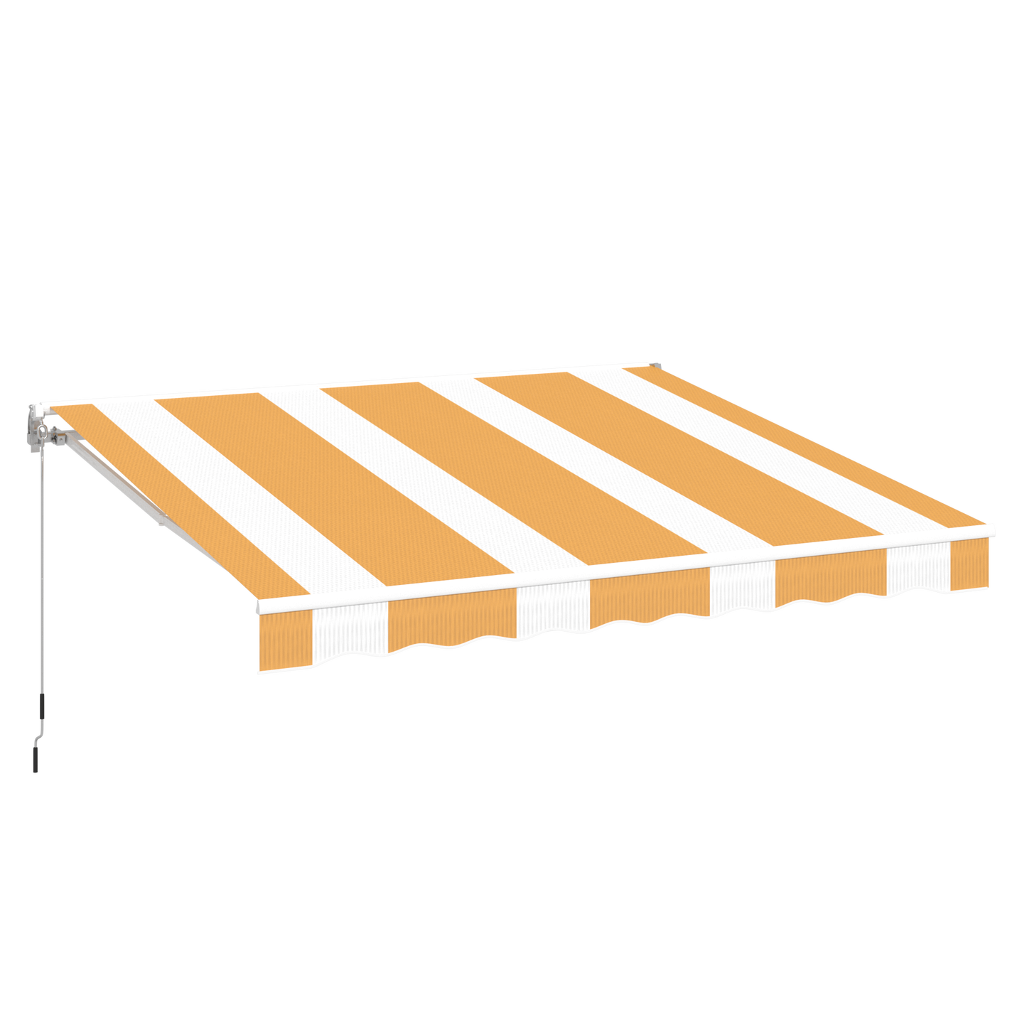 YODOLLA 13'x8' retractable awning, yellow stripes.