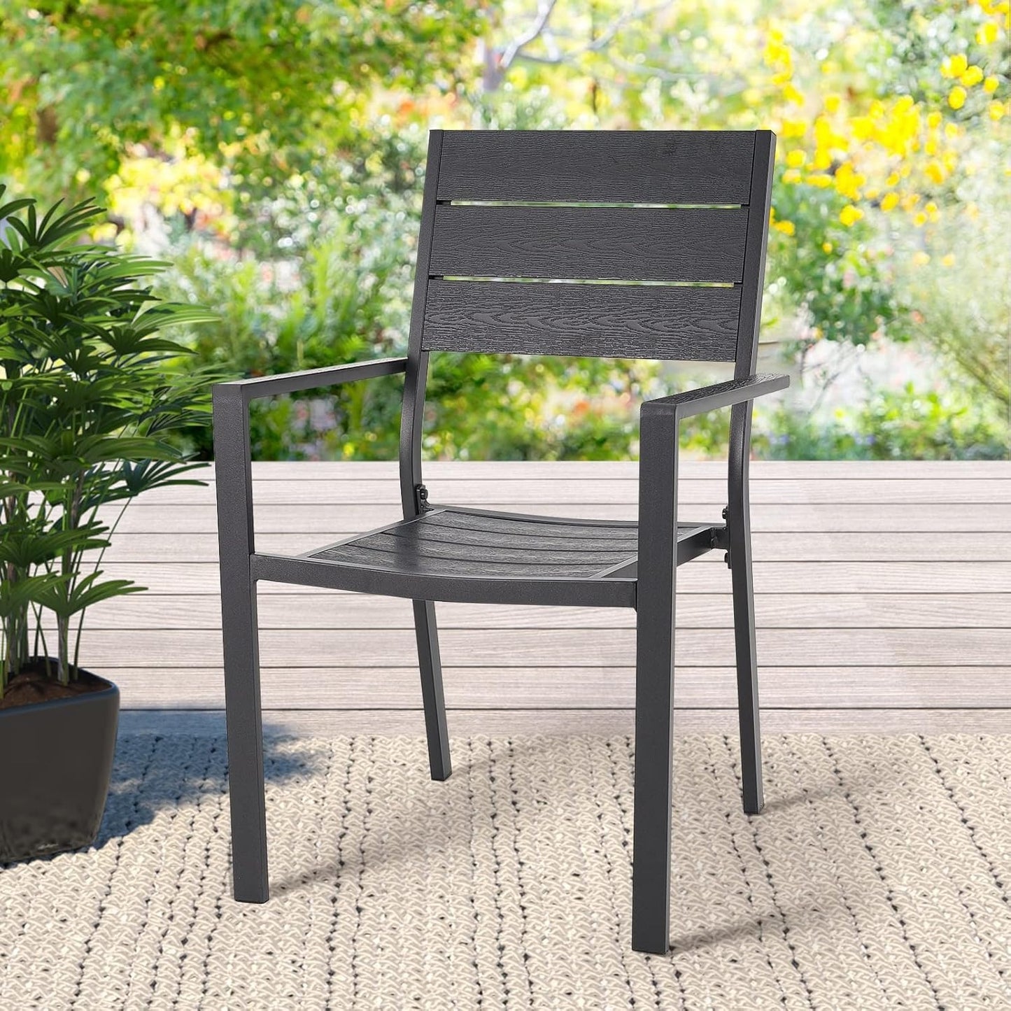YODOLLA 2 Pieces Outdoor Dining Chairs