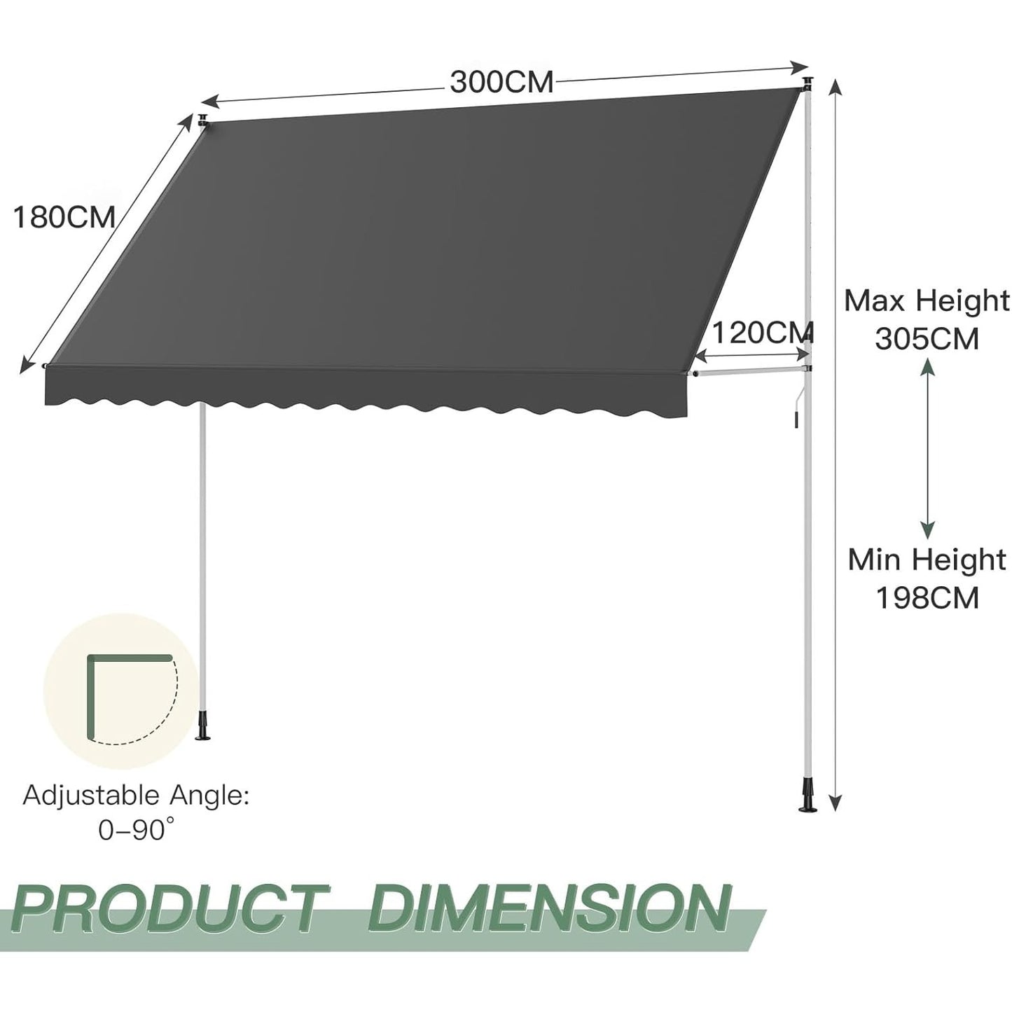 YODOLLA awning frame for durable outdoor coverage.