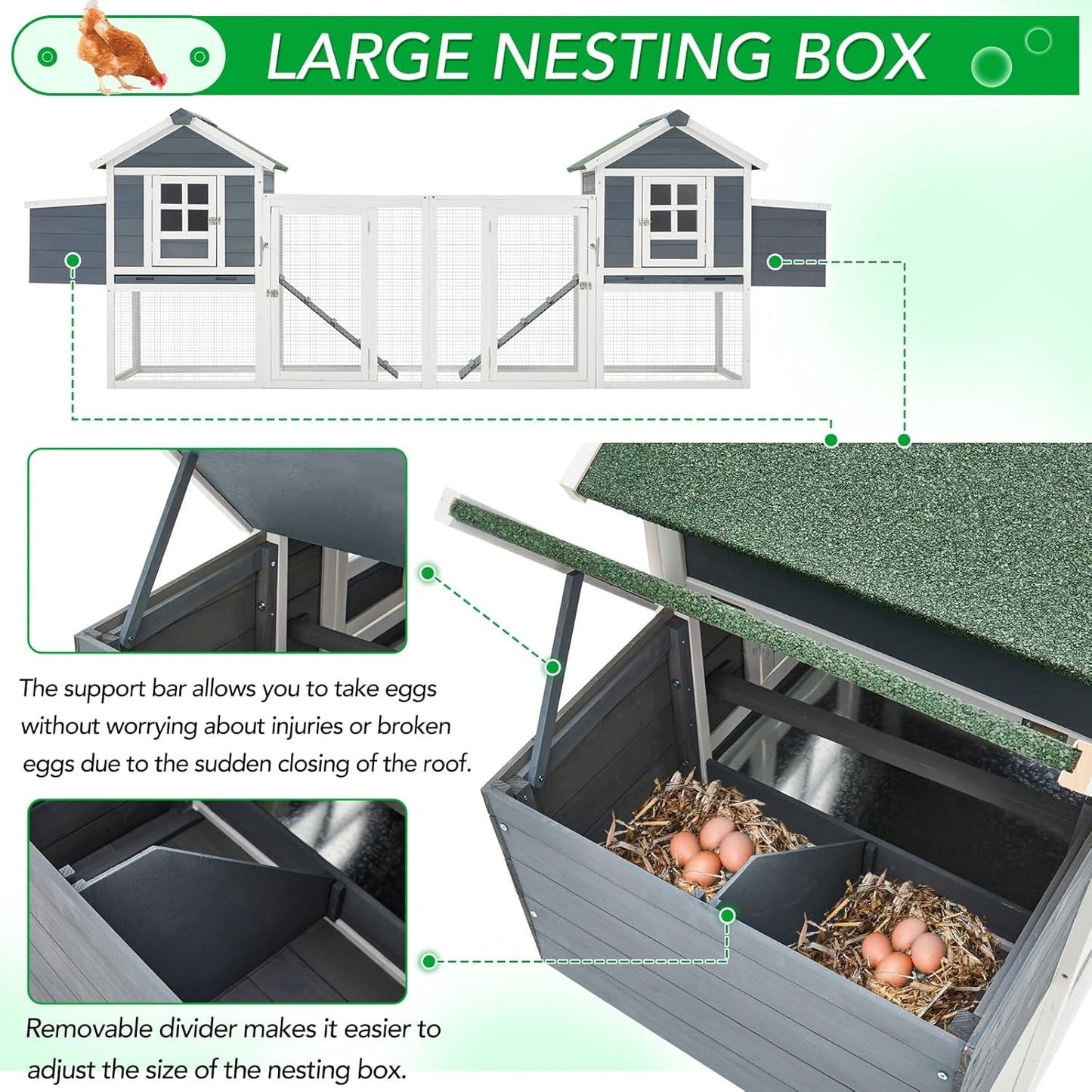 YODOLLA chicken coop with secure door