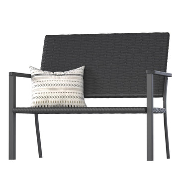 YODOLLA Outdoor Garden Bench, Patio Loveseat with Backrest Armrests