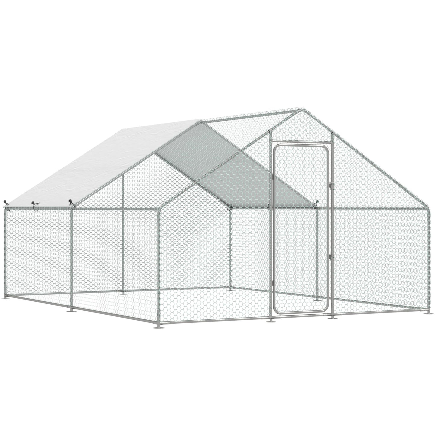 YODOLLA large metal chicken coop for 12