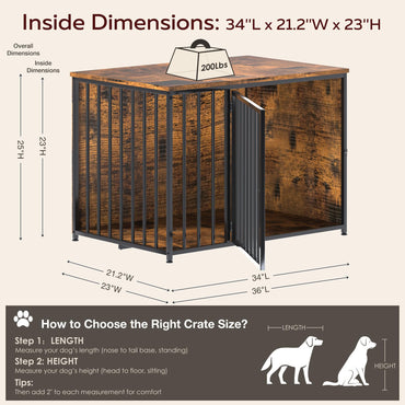 YODOLLA 36 Inch Dog Crate Furniture