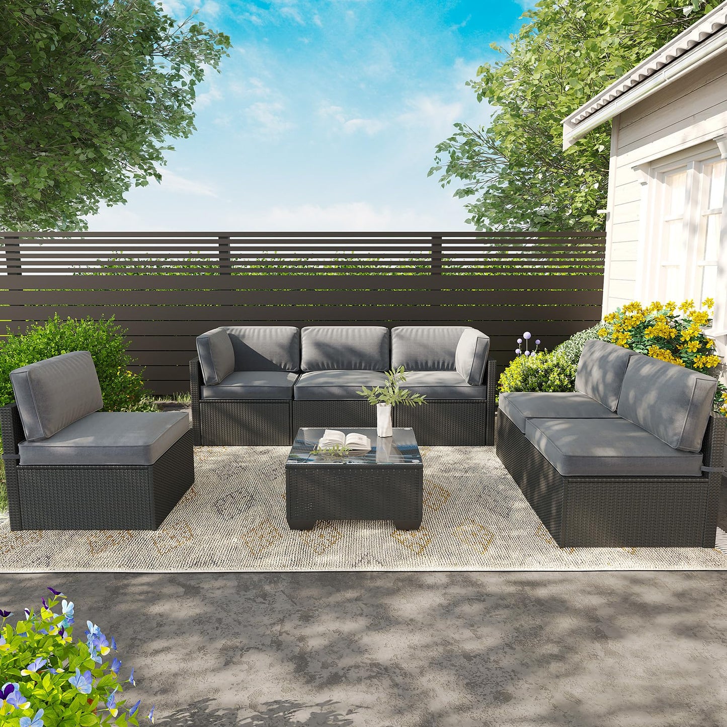 YODOLLA Outdoor Cushions for Patio Furniture 14PCS