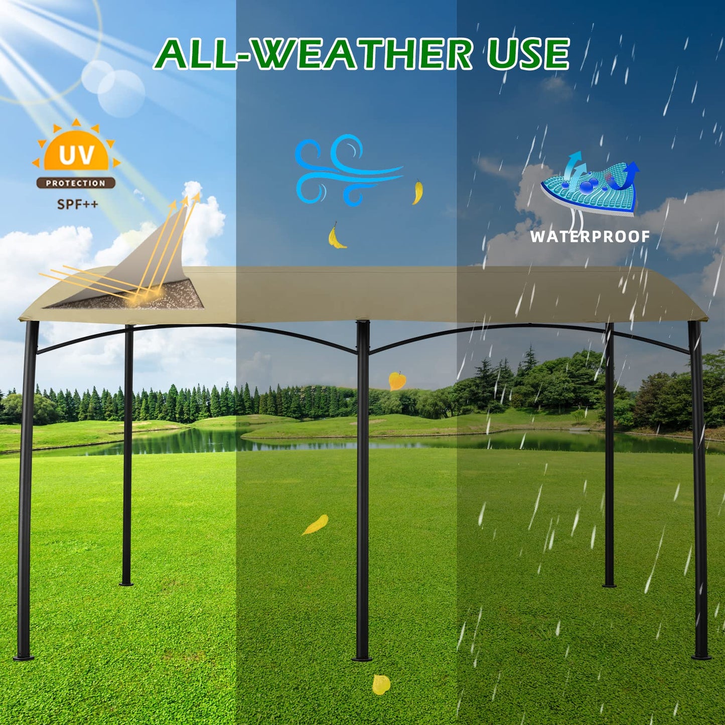 YODOLLA Wall Mount Pergolas for Patio