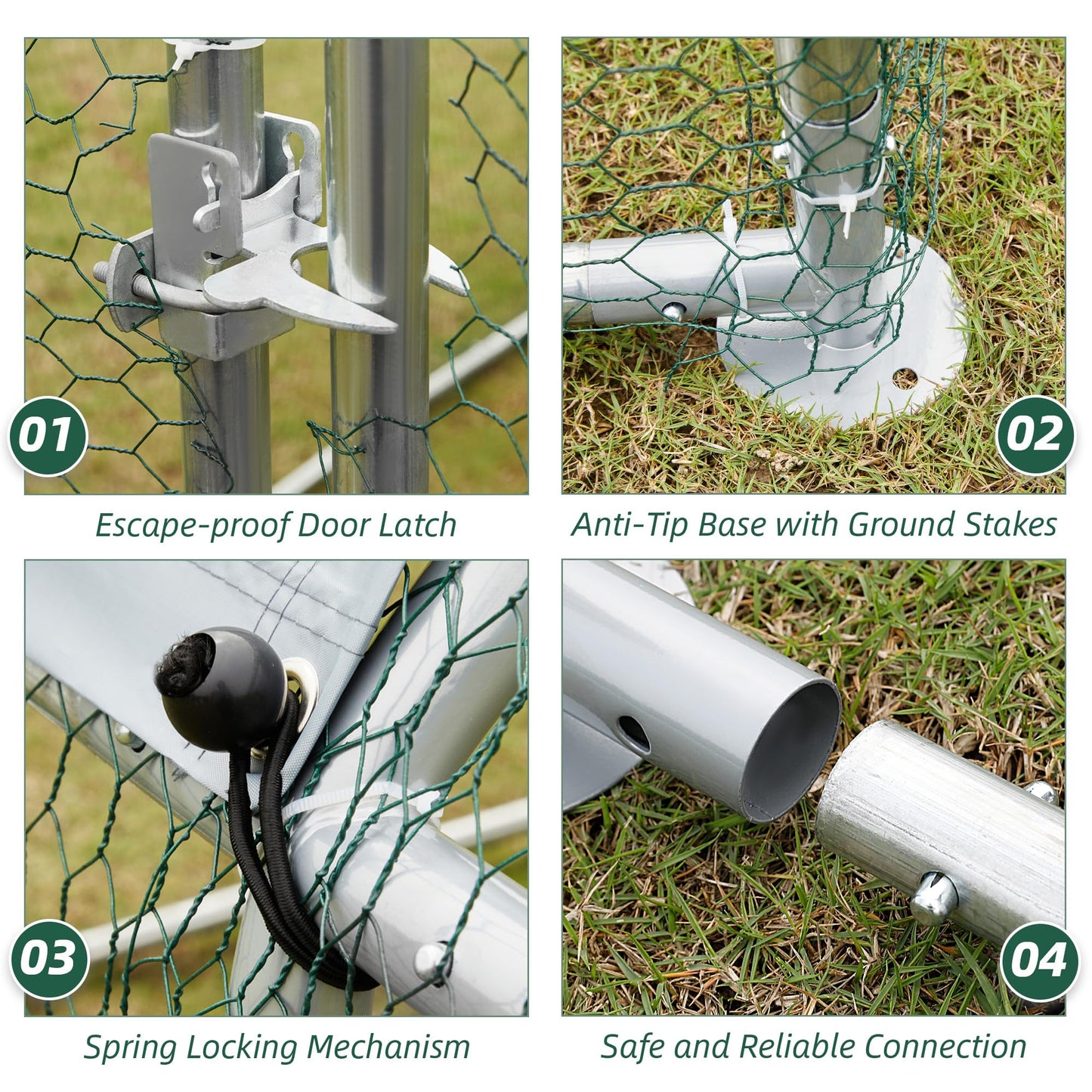 YODOLLA durable metal poultry cage