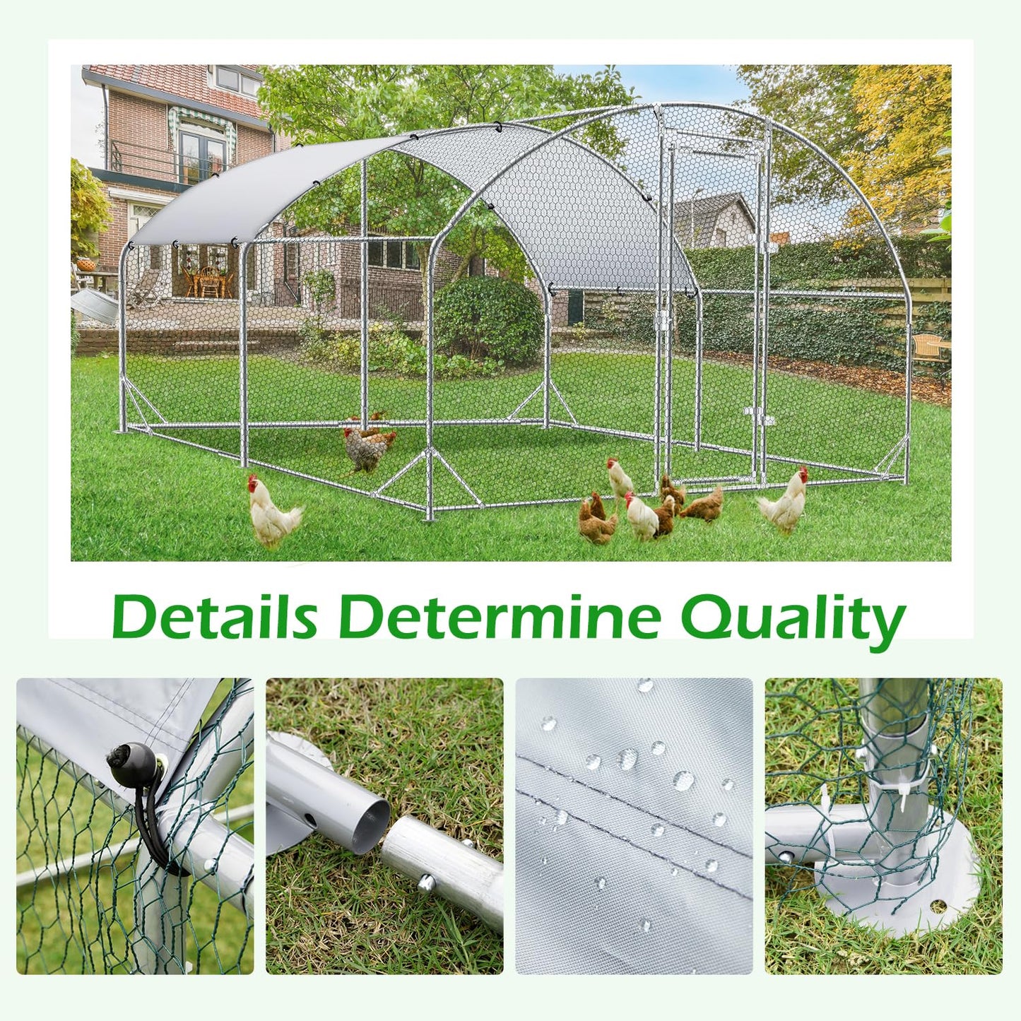 YODOLLA Large Metal Chicken Coop Roof