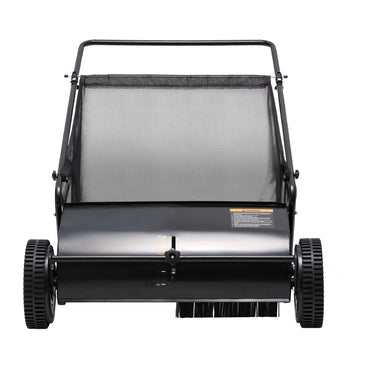 YODOLLA Push Lawn Sweeper, 26 Inch Leaf Collector 7 Cu. Ft. Hopper Capacity