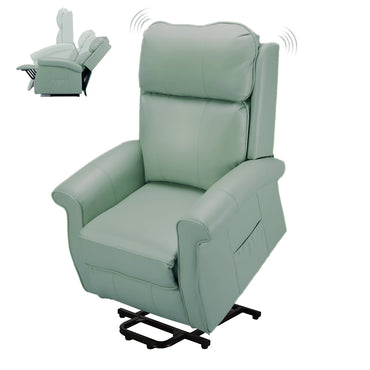 YODOLLA Electric Power Lift Recliner Chair for Elderly, Faux Leather, Mint Green