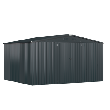 YODOLLA Shed 12' x 10' Outdoor Storage Shed, Dark Grey