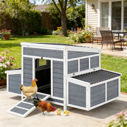 YODOLLA 56" Large Chicken House Hen House for 6 Chickens