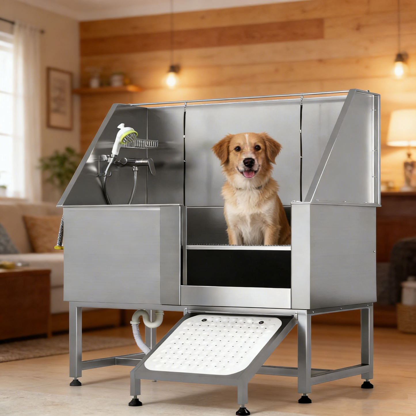 YODOLLA Professional Stainless Steel Dog Washing Station for Large