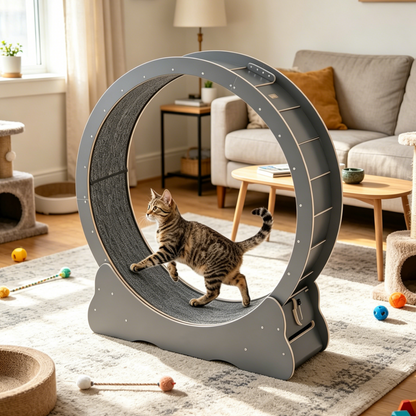 YODOLLA 43.3” Cat Exercise Running Wheel, Gray