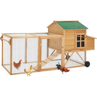 YODOLLA outdoor chicken coop with wheels