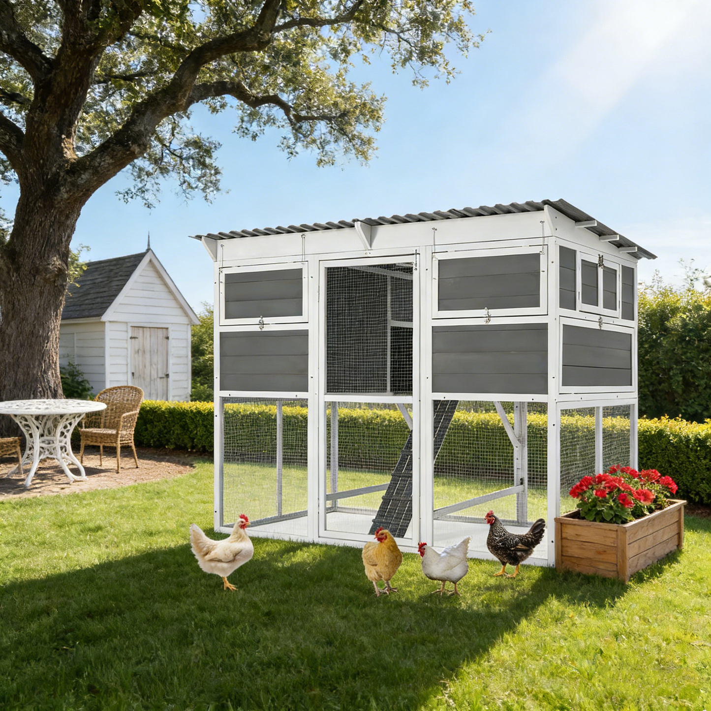 YODOLLA 83'' Extra Large Chicken Coop Wood Chicken House