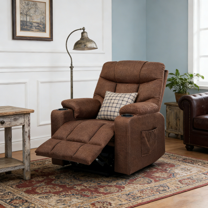 YODOLLA Massage Power Lift Recliner for Elderly, Electric Lift Chair, Brown