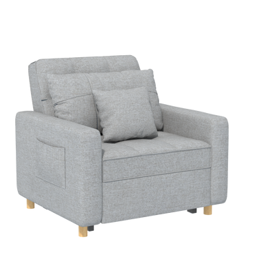 YODOLLA 36" Convertible Chair Bed, Gray