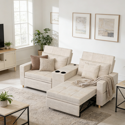 YODOLLA 75" Sleeper Chair, 3 in 1 Convertible Sleeper Sofa Bed