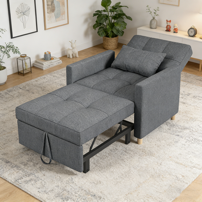 YODOLLA 3 in 1 Chair Bed Sleeper for Adults, Dark Gray