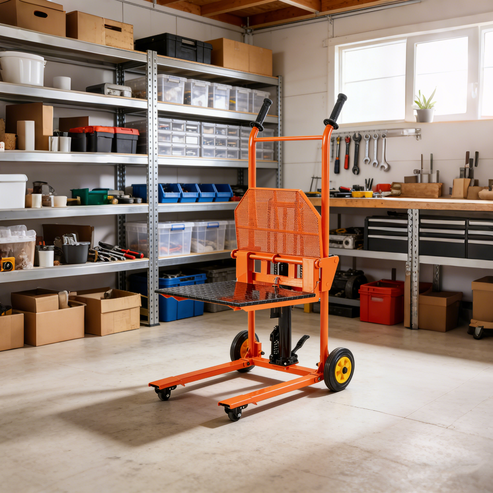 YODOLLA Material Lift Winch Stacker Hydraulic Lift Table Cart 32